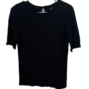 Talbots Black Cotton Short Sleeve NWOT